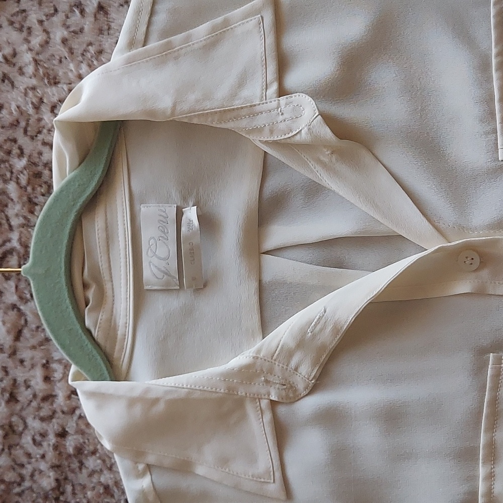 J. Crew Womens's Classic Silk Button-Down Shirt - Picture 6 of 12